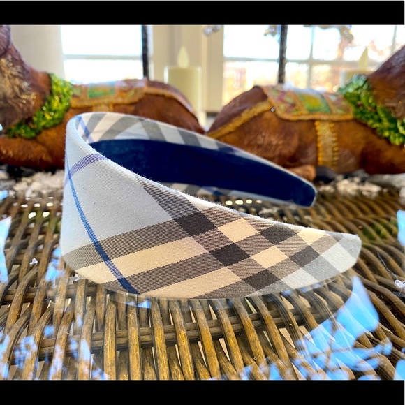 Blue burberry headband Clearance